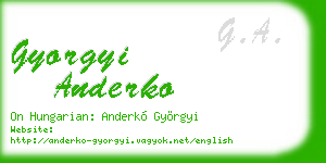 gyorgyi anderko business card